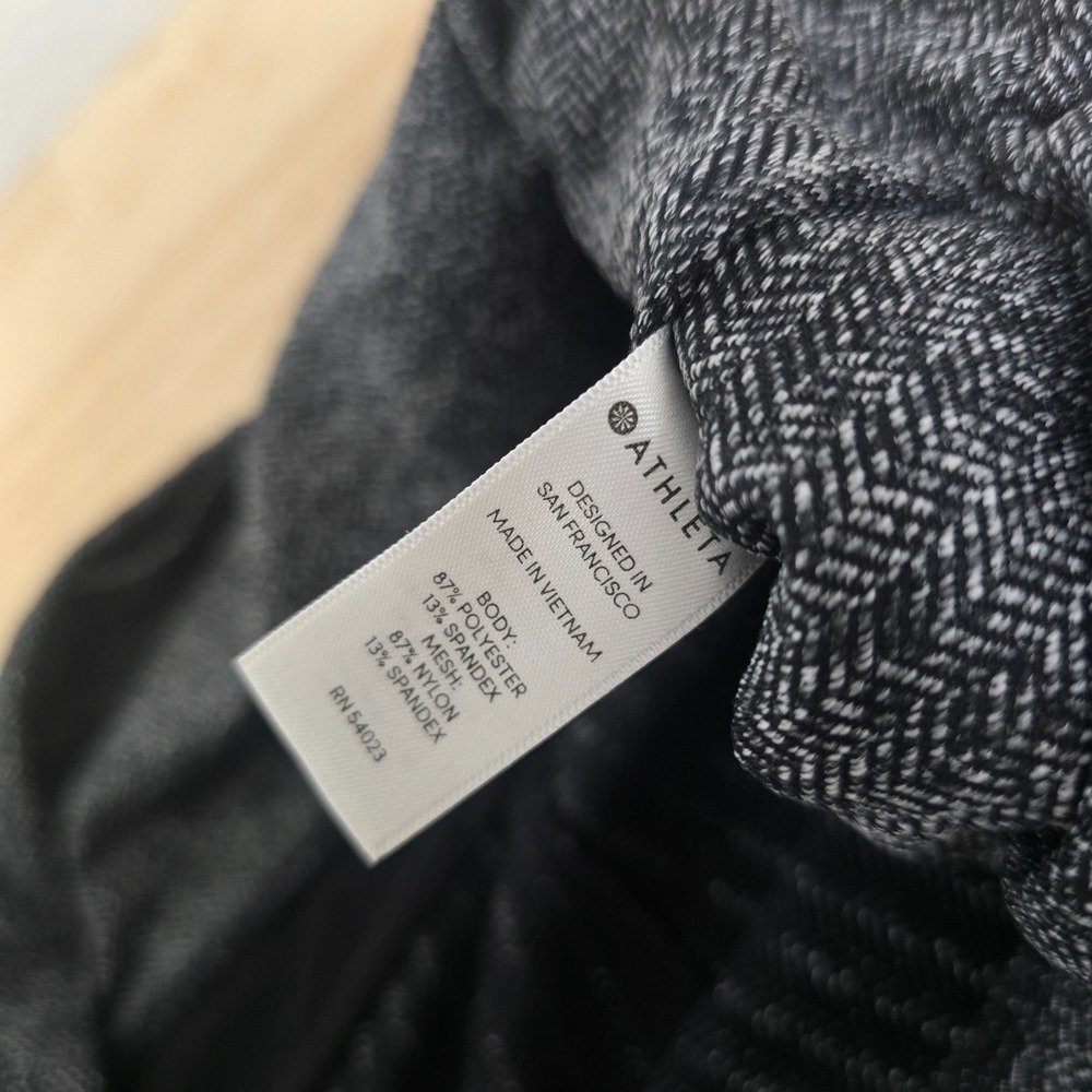 Athleta Women Black Speckled High Rise Capri Leggings Pants Size XS - Picture 4 of 10